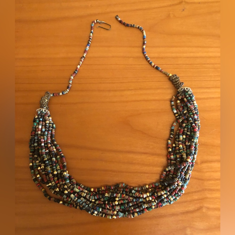 Multi colored beaded necklace. Never worn.